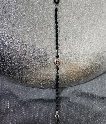 023 Comete_Gioielli bracciale argento, acciaio e zirconi cod:  UBR 919